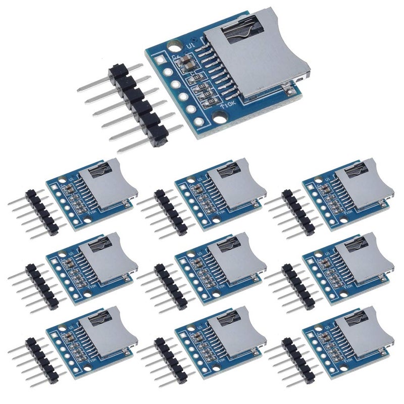 ANMBEST 10PCS Micro SD SDHC TF Card Adapter Reader Module with SPI Interface Level Conversion Chip for Arduino - Image 1